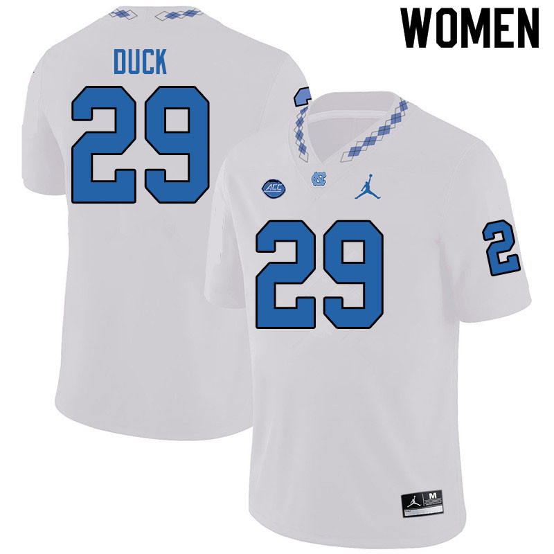 Jordan Brand Women #29 Storm Duck North Carolina Tar Heels College Football Jerseys Sale-White